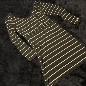 Striped Black and White Dress